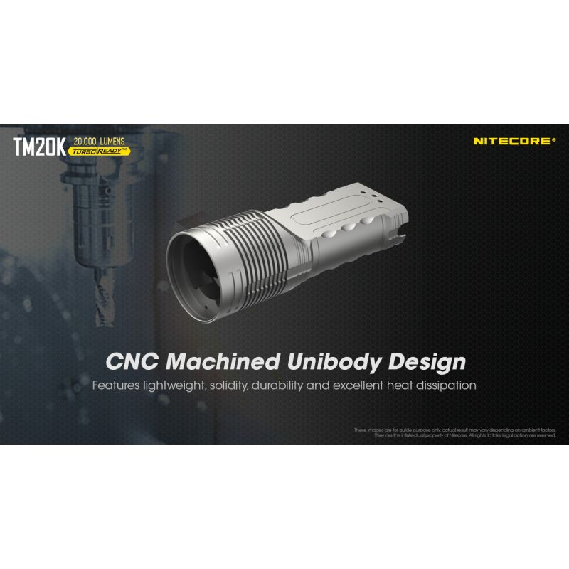 Nitecore TM20K výkonná baterka LED 20 000 lúmenov ľahká a nabíjateľná USB-C ideálna na pátranie a záchranu