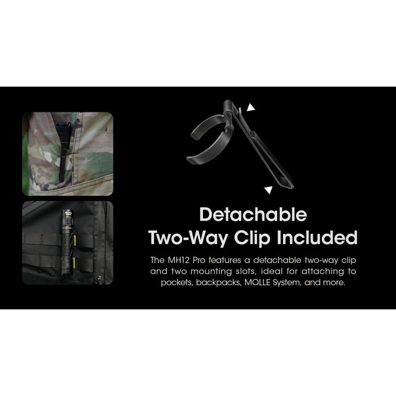 Nitecore MH12 Pro USB-C nabíjateľná baterka 3300 Lumenov pre outdoorové dobrodružstvá a núdzovú pripravenosť