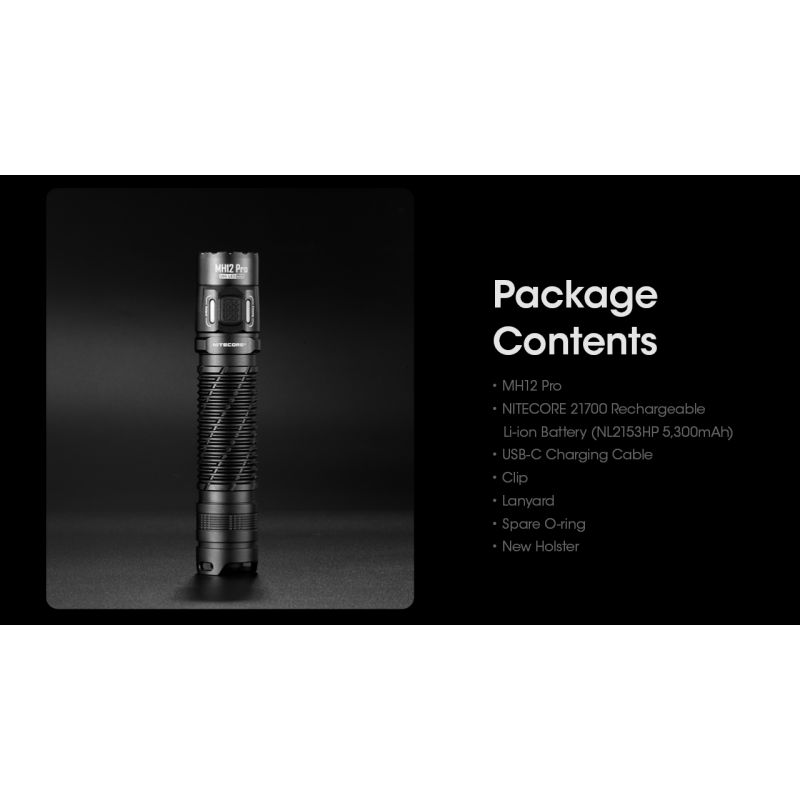 Nitecore MH12 Pro USB-C nabíjateľná baterka 3300 Lumenov pre outdoorové dobrodružstvá a núdzovú pripravenosť