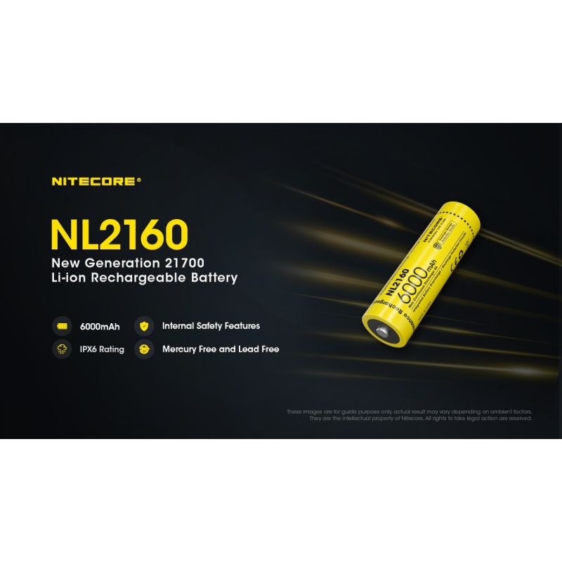 Objavte NITECORE NL2160 6000mAh 3.6V výkonnú 21700 batériu pre vysokoodberové zariadenia a LED baterky