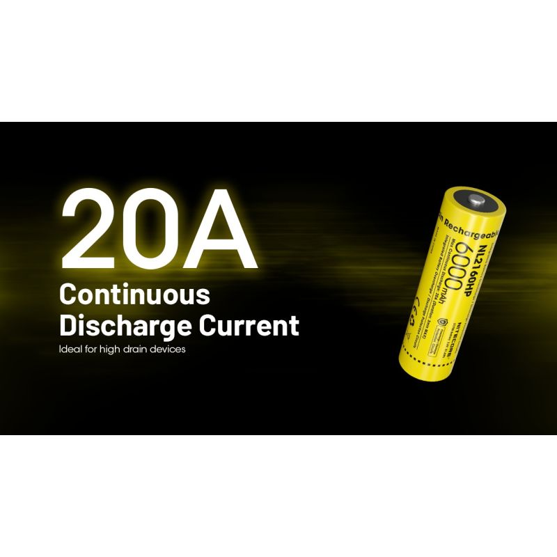 Objavte NL2160HP NITECORE batériu 21700 6000mAh vysoká kapacita USB-C Li-ion ideálna na kempovanie a fotografiu