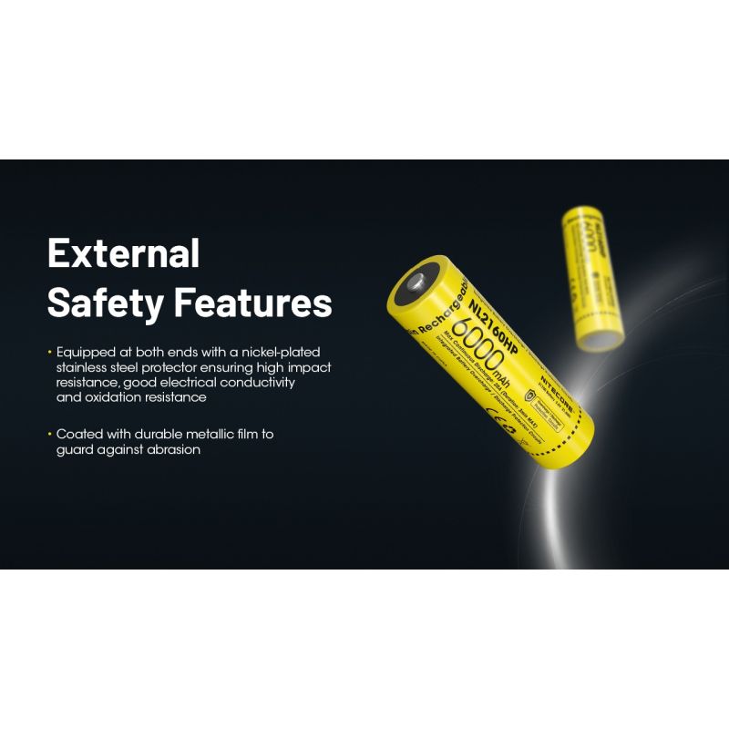 Objavte NL2160HP NITECORE batériu 21700 6000mAh vysoká kapacita USB-C Li-ion ideálna na kempovanie a fotografiu