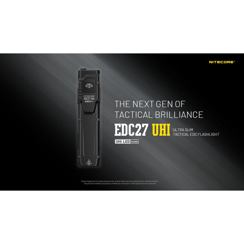 NITECORE EDC27 UHi 3100 lúmenov nabíjateľná ľahká baterka 305 m dosvit ideálna outdoorová a kempingová výstroj