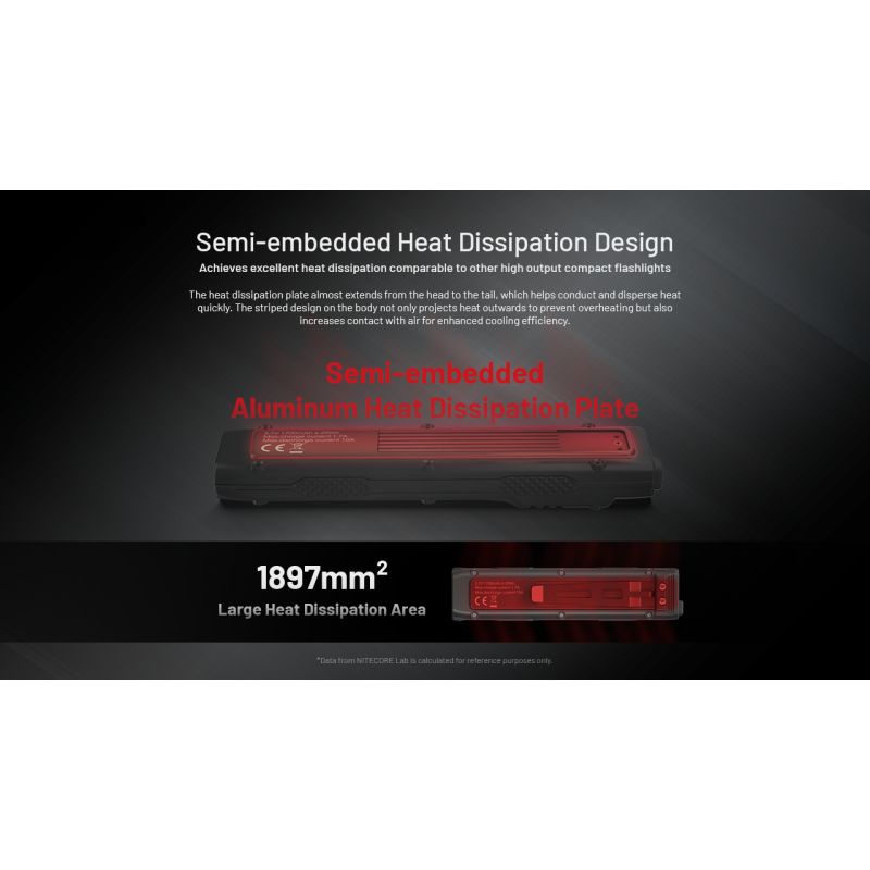 NITECORE EDC27 UHi 3100 lúmenov nabíjateľná ľahká baterka 305 m dosvit ideálna outdoorová a kempingová výstroj