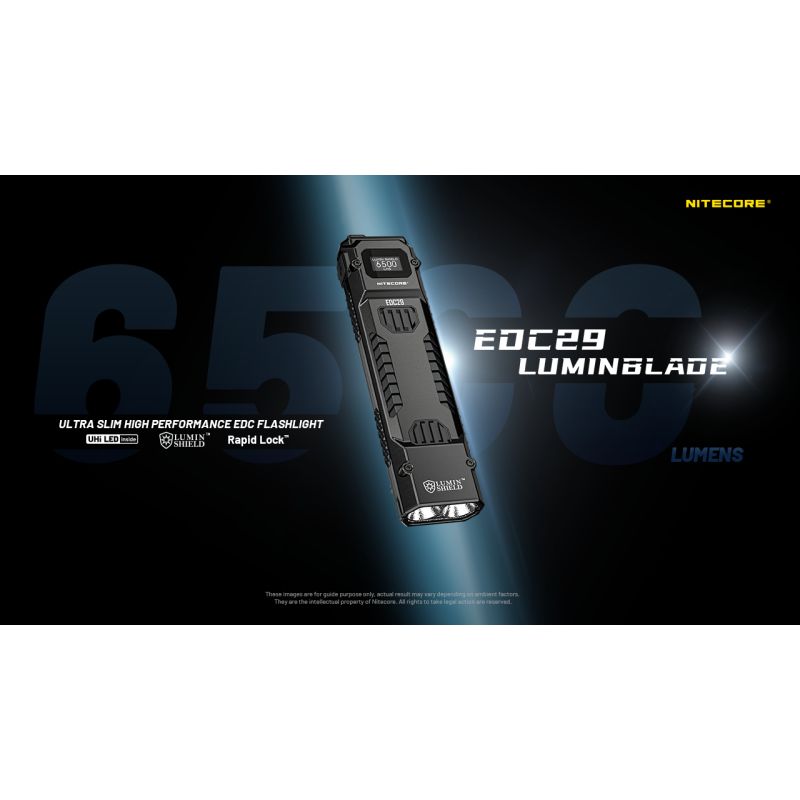 NITECORE EDC29 6500 lúmenov USB-C nabíjateľná baterka každodenná aj outdoorová s dlhým dosahom viditeľnosti