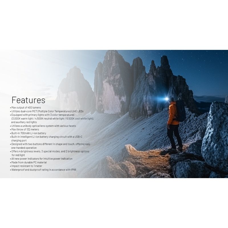 Objavte NITECORE NU25 vylepšenú čelovku 400 lumenov ľahkú USB-C nabíjateľnú čelovku ideálnu na turistiku