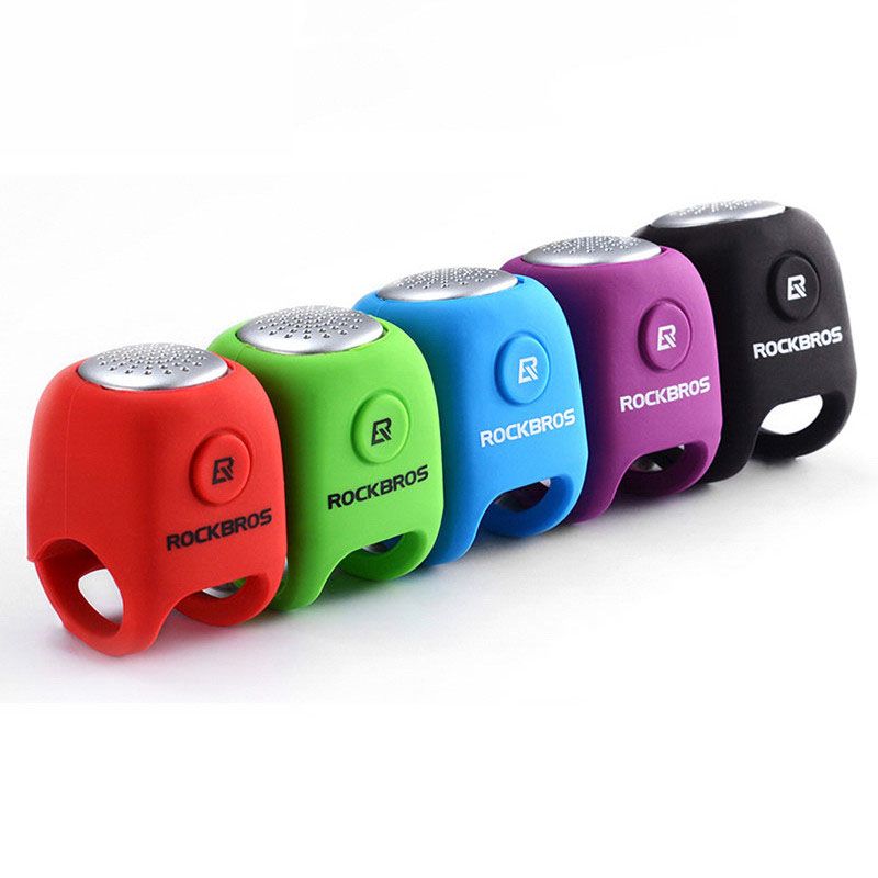 ROCKBROS elektrický cyklistický zvonček 110 dB vodotesný trvanlivý dizajn pre bezpečnú jazdu MTB aj mesto