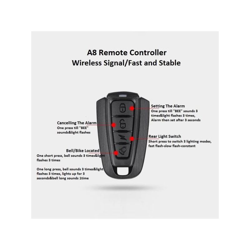 ANTUSI A8 Cestný bicykel doplnok s Automatickou brzdou a 700mAh batériou pre maximálnu bezpečnosť a pohodlie