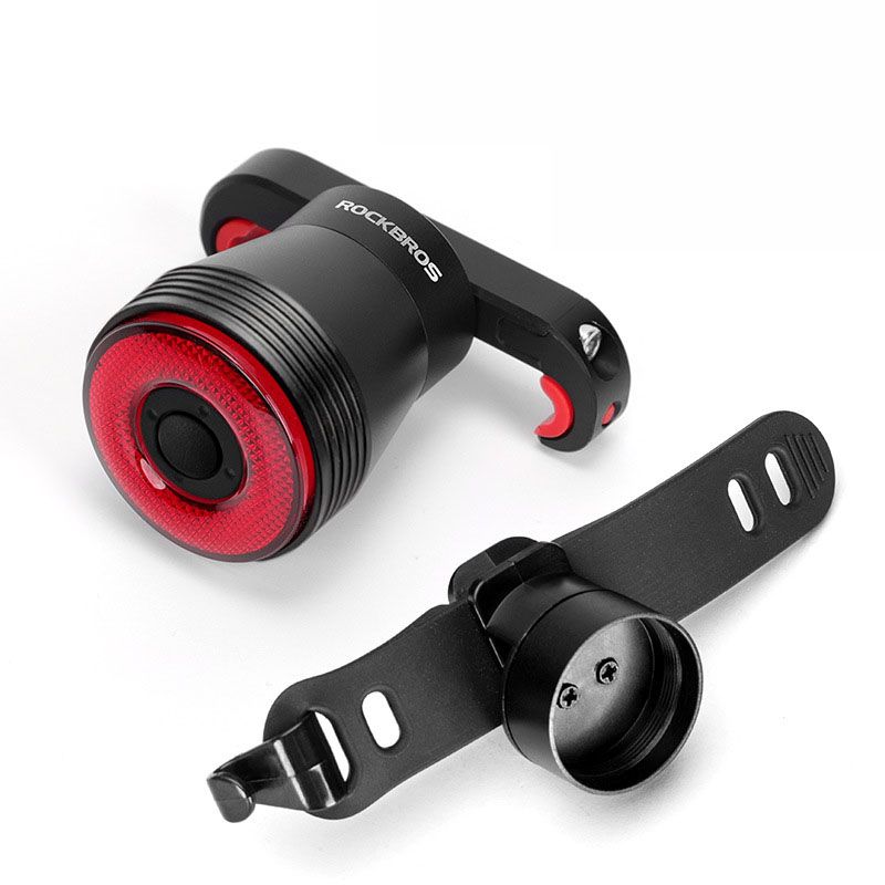 ROCKBROS Q5 inteligentné svetlo na bicykel IPx6 vodotesné s automatickým brzdovým senzorom LED zadné svetlo