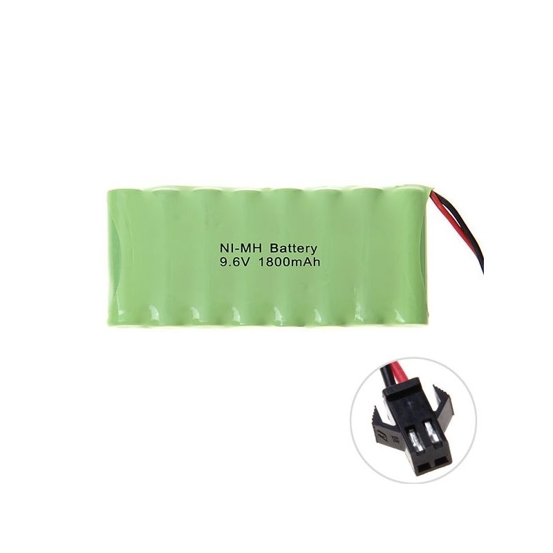 Nabíjateľná Ni-MH AA 9.6V 1800mAh batéria s SM konektorom pre RC autá, 8ks, stabilný výkon