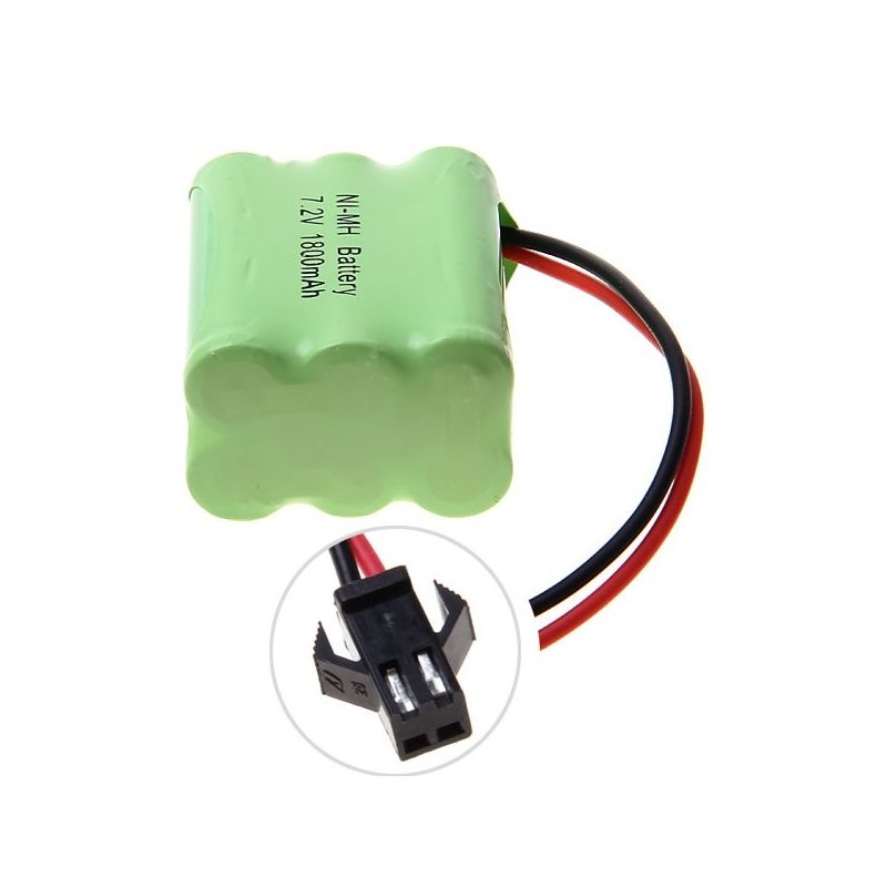 Výkonná Ni-MH AA 7.2V 1800mAh Nabíjateľná batéria s SM Plug pre RC modely áut, lietadiel a lodí - 6ks!