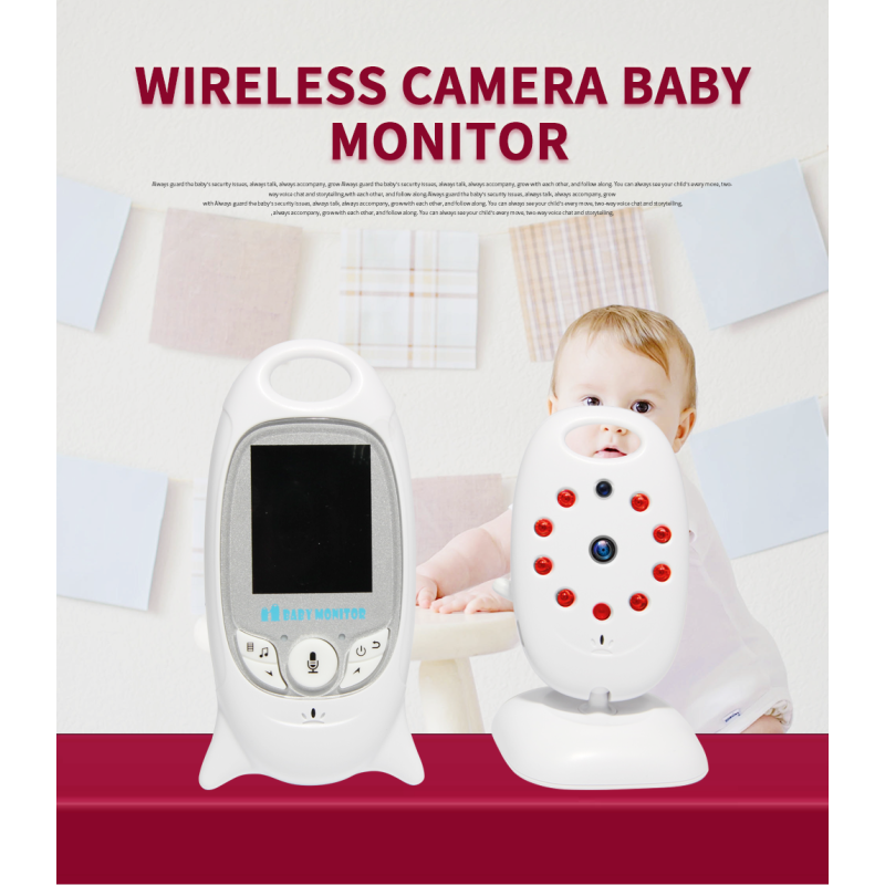 VB601 bezdrôtový video monitor 2.4g babysitter s obojsmernou komunikáciou nočné videnie monitorovanie teploty