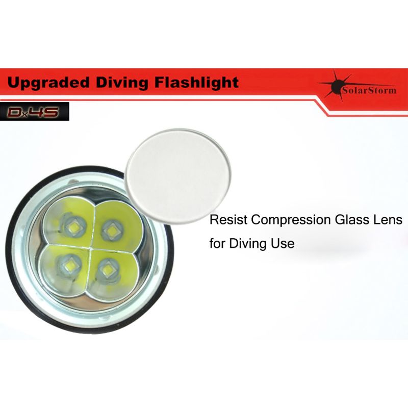 Solarstorm DX4S LED potápačská baterka 3000 lúmenov vysoká svietivosť spoľahlivé potápačské svetlo IPX8
