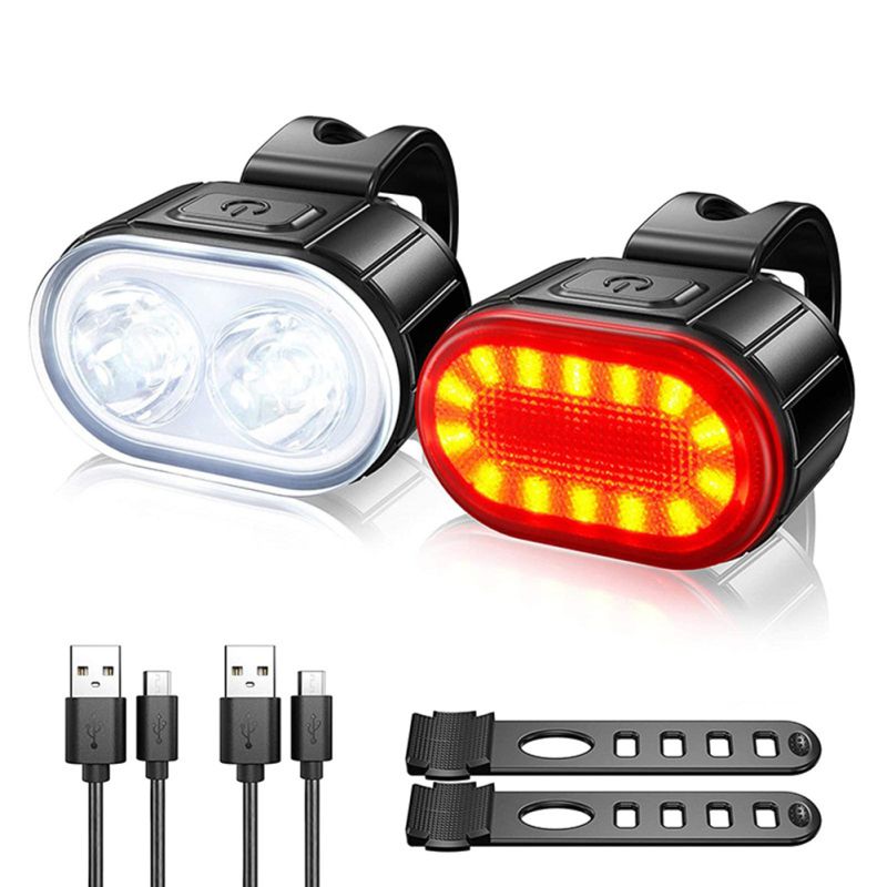 USB dobíjacie svetlo na bicykel vodotesné LED pre cyklistickú bezpečnosť a nočné jazdy viaceré režimy