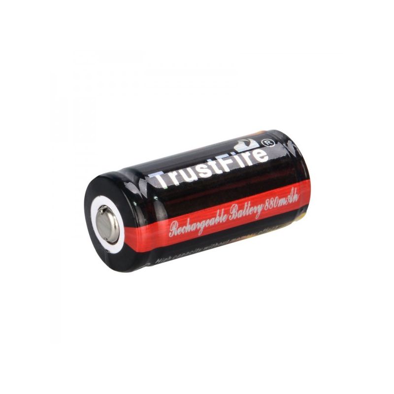 TrustFire 16340 Li-ion 880mAh 3.7V ekologické batérie s ochranou udržateľná energia alternatíva k jednorazovým