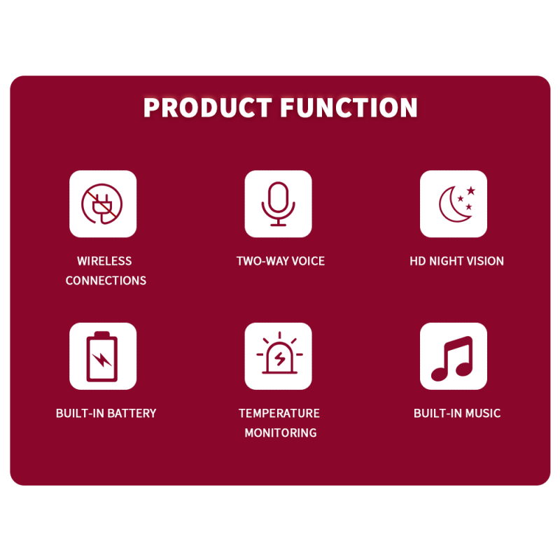 VB601 bezdrôtový video monitor 2.4g babysitter s obojsmernou komunikáciou nočné videnie monitorovanie teploty