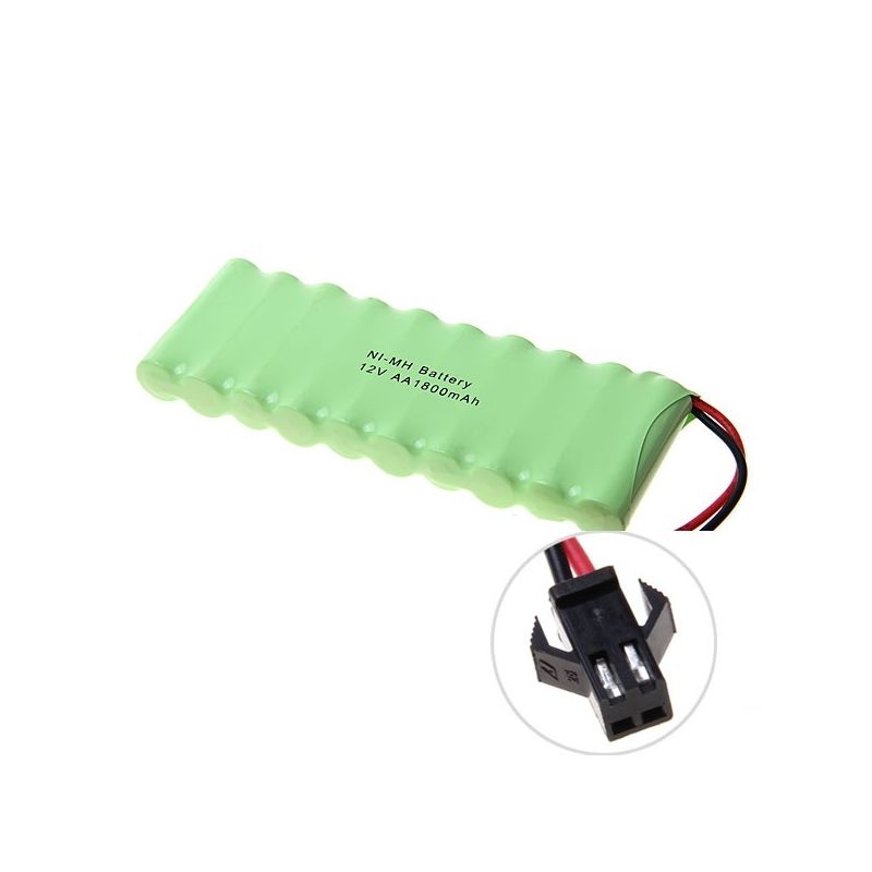 NI-MH AA 12V 1800mAh batéria, 10ks, veľký SM konektor. Výkonná nabíjateľná batéria pre RC autá.
