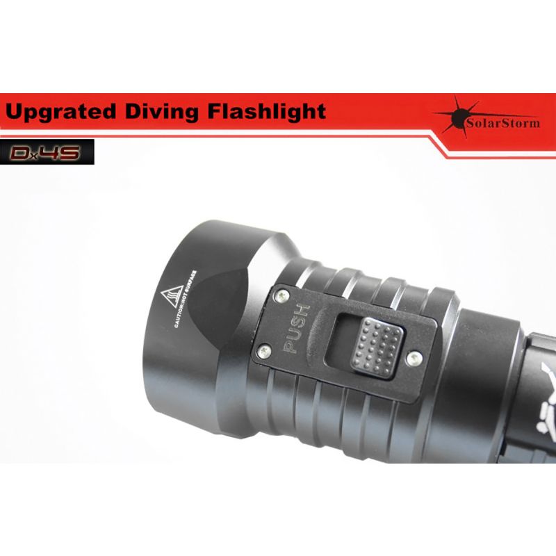 Solarstorm DX4S LED potápačská baterka 3000 lúmenov vysoká svietivosť spoľahlivé potápačské svetlo IPX8