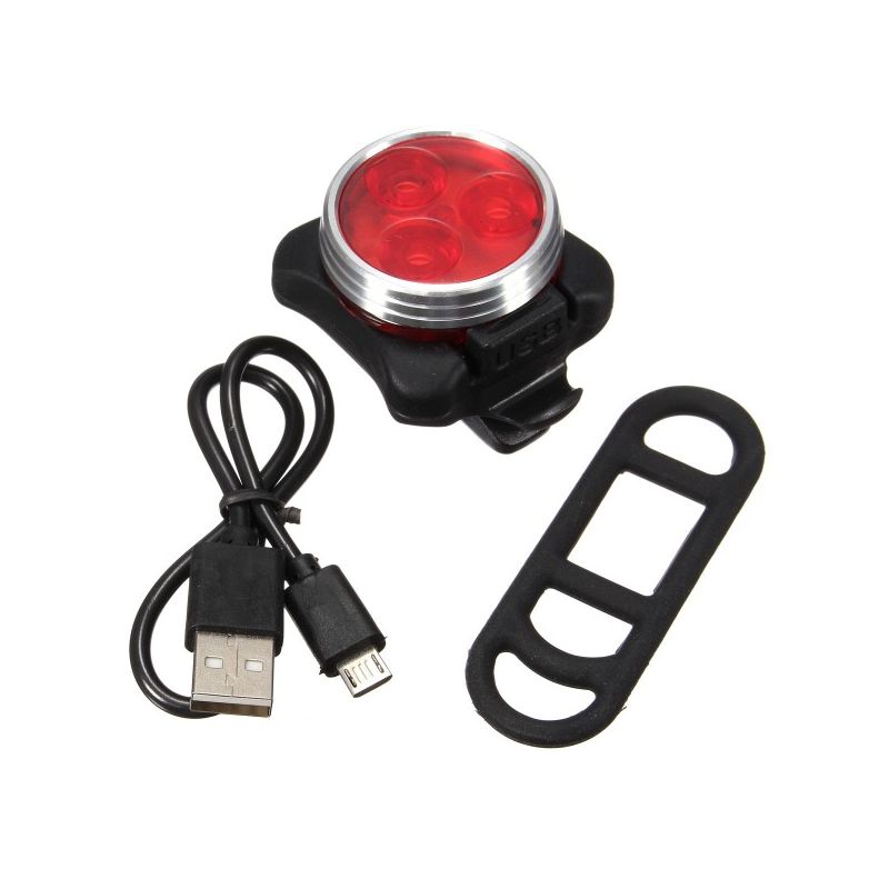 Cenovo dostupné USB nabíjateľné svetlo na bicykel HJ-030 3 LED bezpečnosť a viditeľnosť pre nočné jazdy