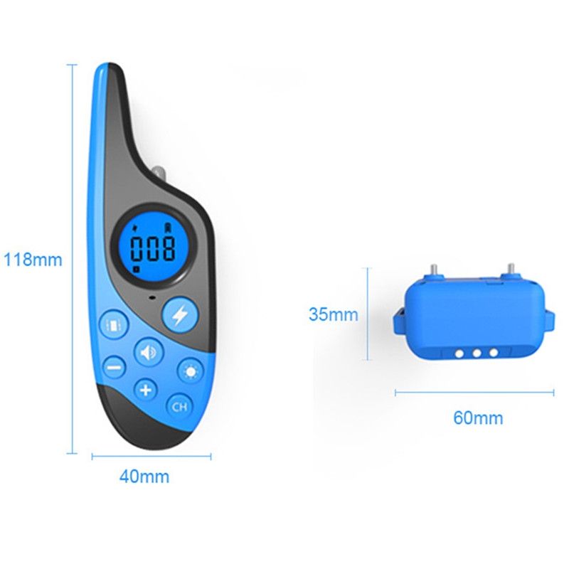 Inovatívny elektrický výcvikový obojok pre psov 2021 vodotesný nabíjateľný 500m diaľkové ovládanie LCD displej