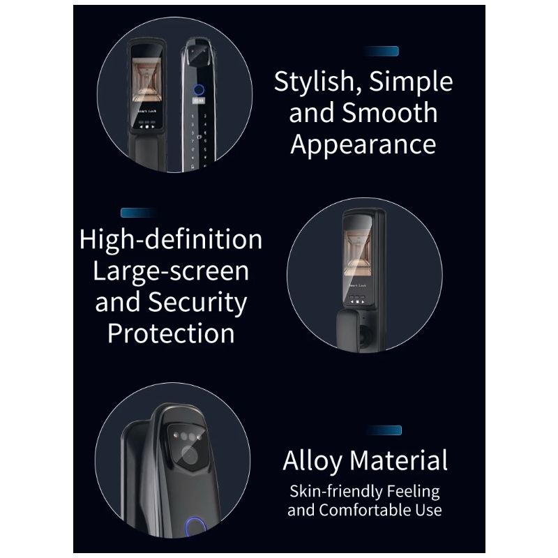 Inteligentný zámok dverí s bezpečnostnou kamerou biometrické odomykanie pre smart home ochrana domova