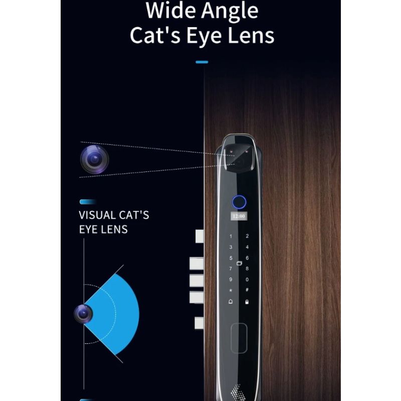 Inteligentný zámok dverí s bezpečnostnou kamerou biometrické odomykanie pre smart home ochrana domova