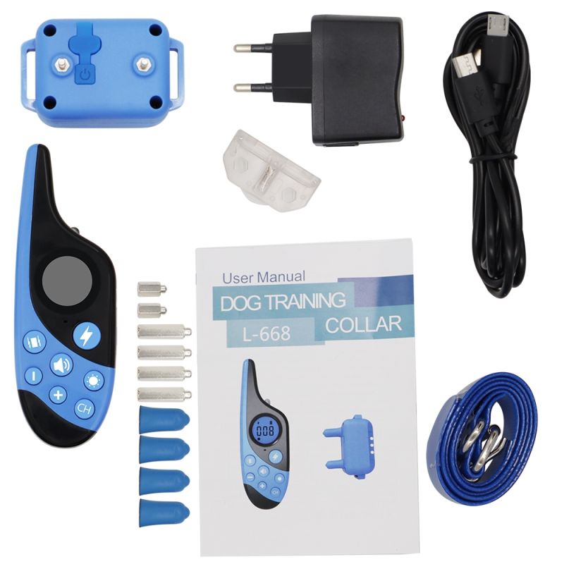 Inovatívny elektrický výcvikový obojok pre psov 2021 vodotesný nabíjateľný 500m diaľkové ovládanie LCD displej