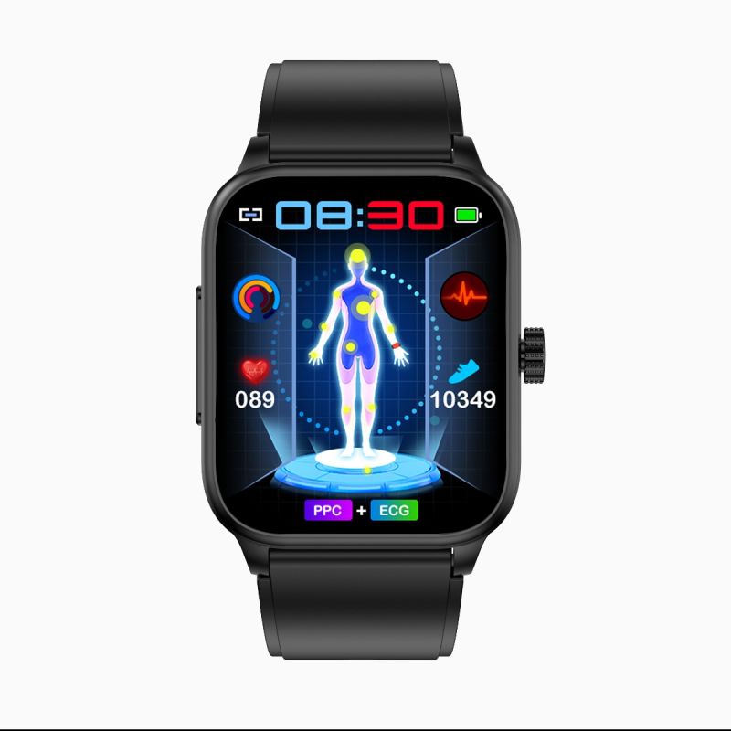 ET540 EKG glukózy v krvi Telesná teplota Krvný tlak Kyslík v krvi Srdcová frekvencia Hovor cez Bluetooth Smartwatch Fitness Tracker