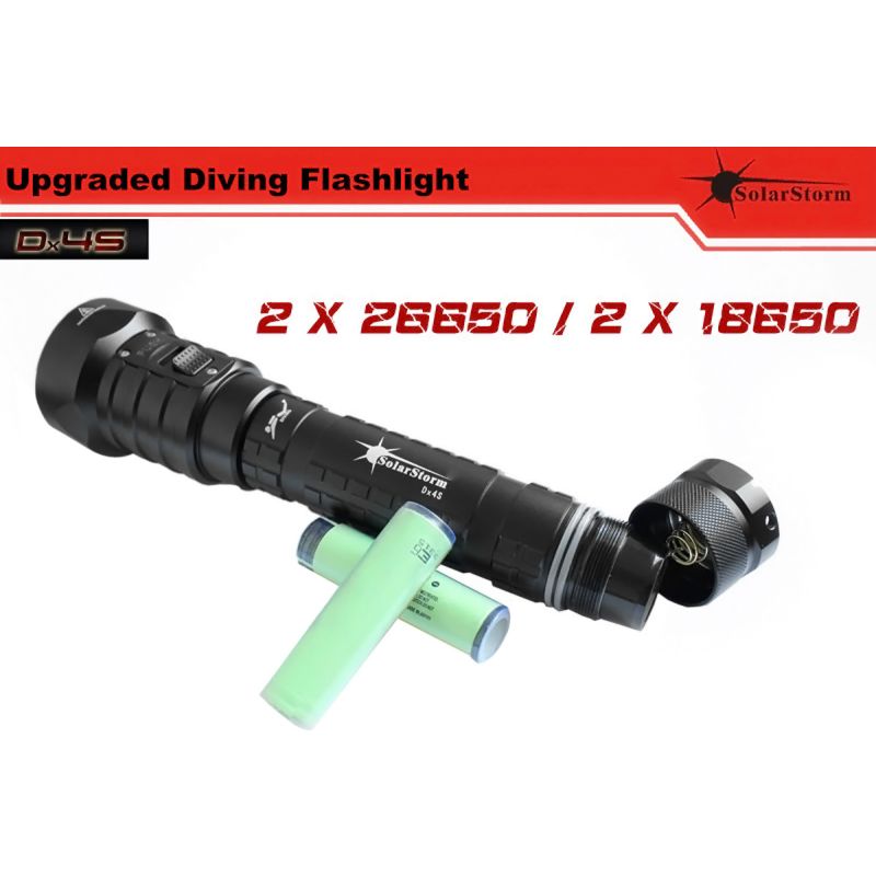 Solarstorm DX4S LED potápačská baterka 3000 lúmenov vysoká svietivosť spoľahlivé potápačské svetlo IPX8
