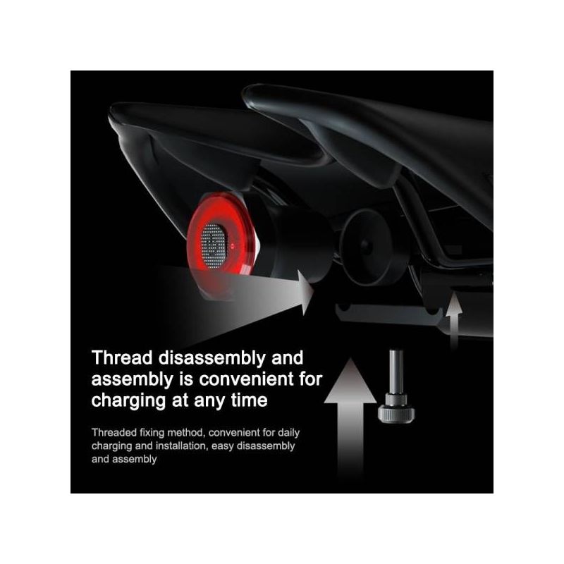 MEROCA MX2 inteligentné senzorové brzdové zadné svetlo MTB svetlo na horské a cestné bicykle USB nabíjanie LED