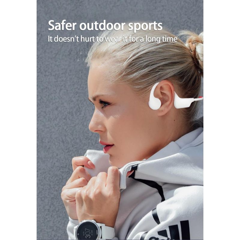 Bezdrôtové športové slúchadlá s technológiou vodivosti kostí 16GB pamäťou a IP68 ochranou pre bezpečné plávanie