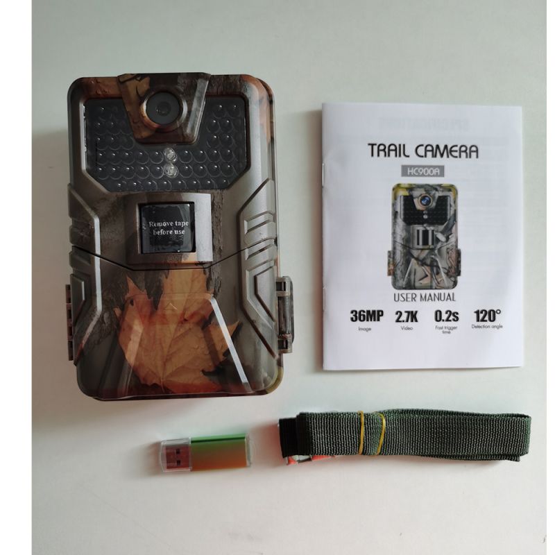 HC-900A neviditeľné infračervené trail kamera 36MP 27K sledovanie divokej zveri a prírody nočné videnie