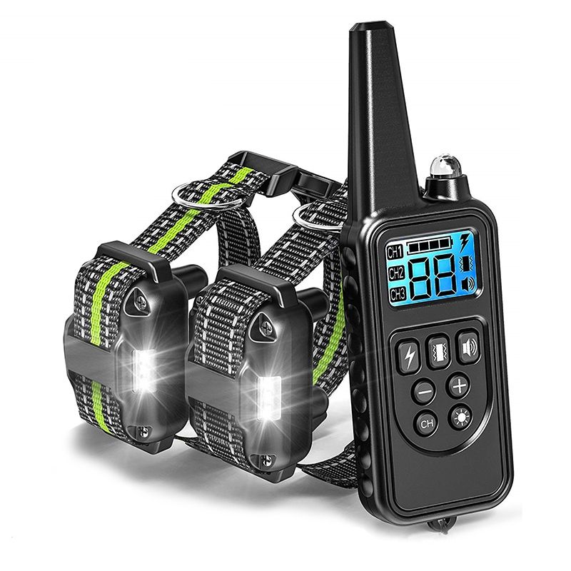 Nový elektrický obojok pre psov s diaľkovým ovládaním tréningu vodotesný s LCD displejom pre efektívny výcvik