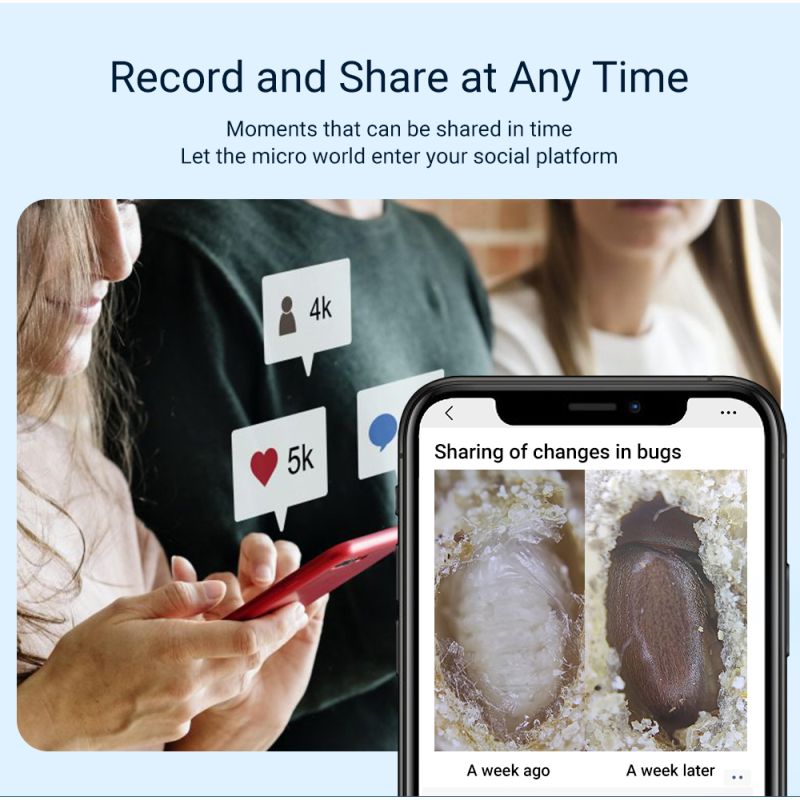 APEXEL 200-násobné zväčšenie mikro vreckový makro objektív pre iPhone Samsung mobilná fotografia prírody