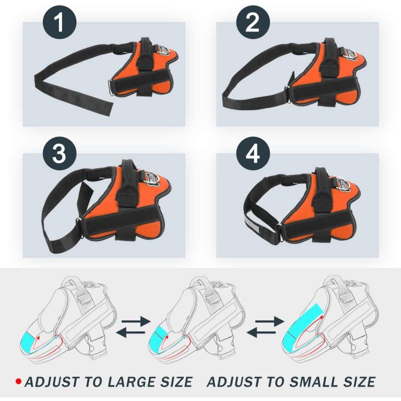 Bez-tah reflexná vesta pre psa s rukoväťou nastaviteľný postroj pre stredného psa pohodlná prechádzka psa