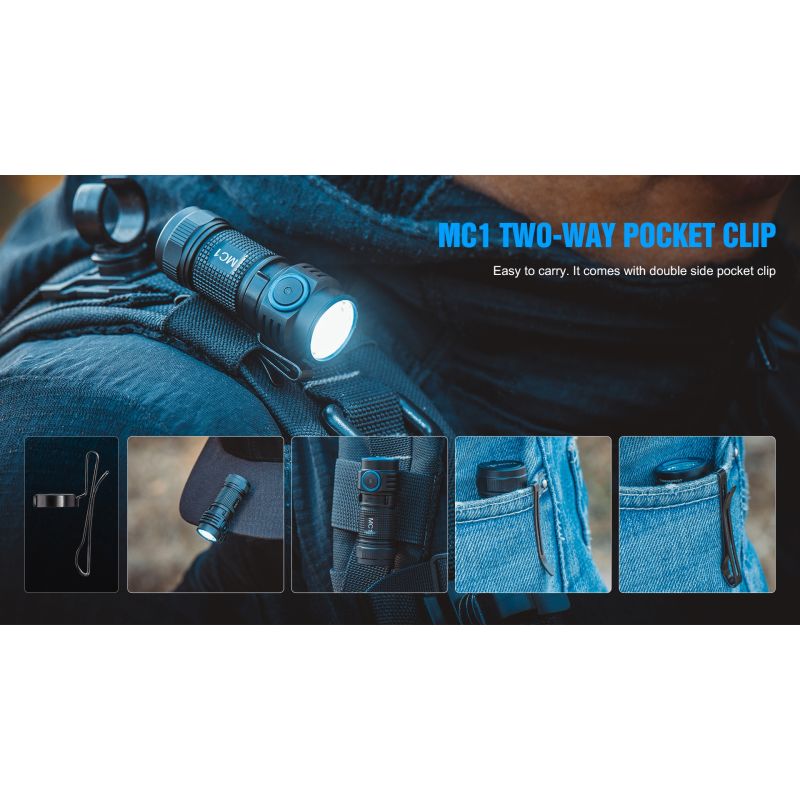 TrustFire MC1 Baton XP-L HI 1000 lúmenová LED baterka kompaktná mini EDC prívesok na kľúče magnetické nabíjanie