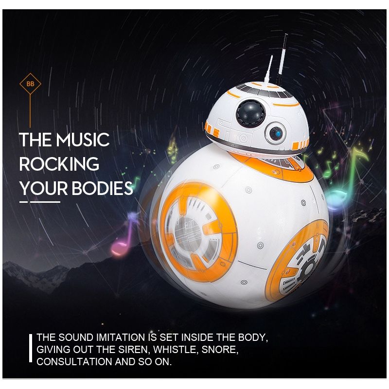 Interaktívny RC BB-8 inteligentný robot s 360° rotáciou a magnetickou suspenziou darček Star Wars pre deti