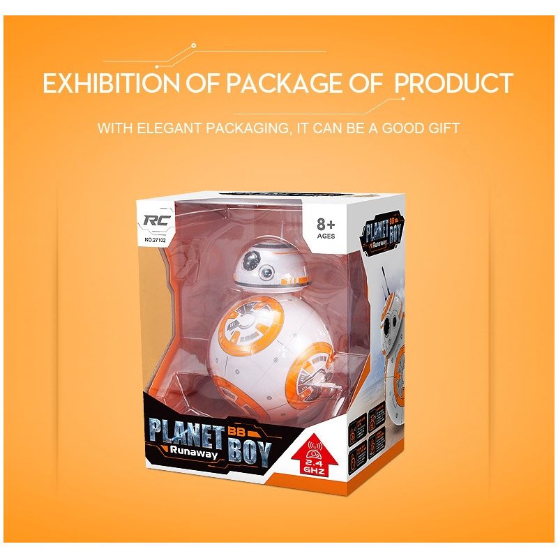 Interaktívny RC BB-8 inteligentný robot s 360° rotáciou a magnetickou suspenziou darček Star Wars pre deti