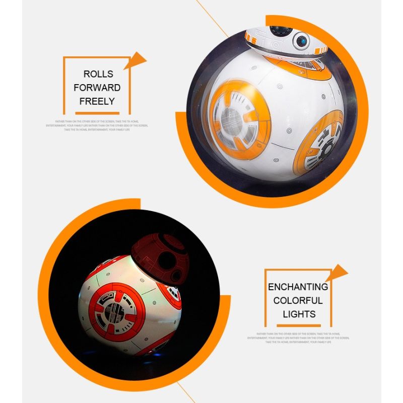 Interaktívny RC BB-8 inteligentný robot s 360° rotáciou a magnetickou suspenziou darček Star Wars pre deti