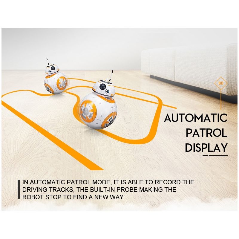 Interaktívny RC BB-8 inteligentný robot s 360° rotáciou a magnetickou suspenziou darček Star Wars pre deti