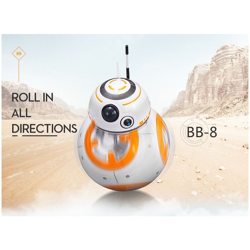 Interaktívny RC BB-8 inteligentný robot s 360° rotáciou a magnetickou suspenziou darček Star Wars pre deti