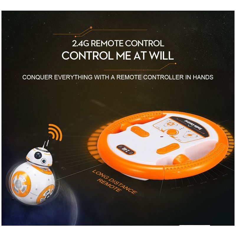 Interaktívny RC BB-8 inteligentný robot s 360° rotáciou a magnetickou suspenziou darček Star Wars pre deti