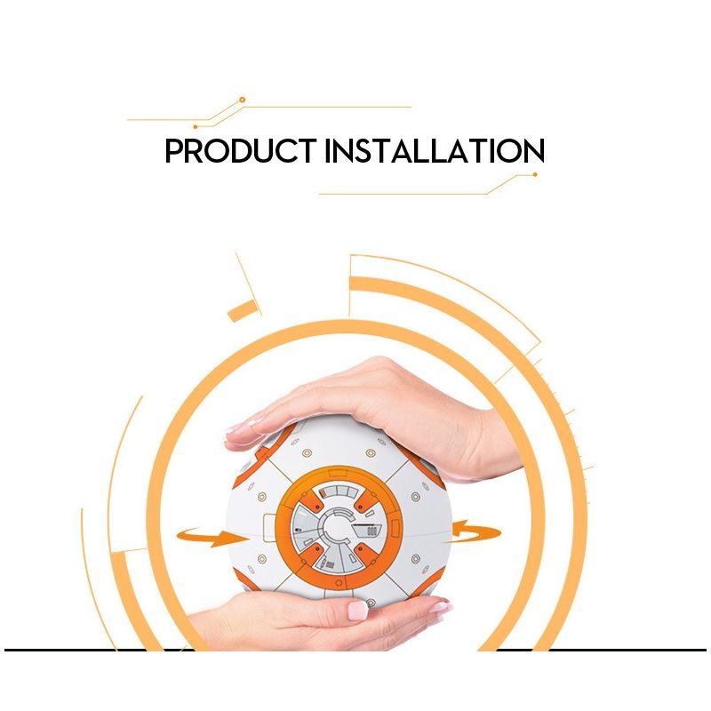 Interaktívny RC BB-8 inteligentný robot s 360° rotáciou a magnetickou suspenziou darček Star Wars pre deti