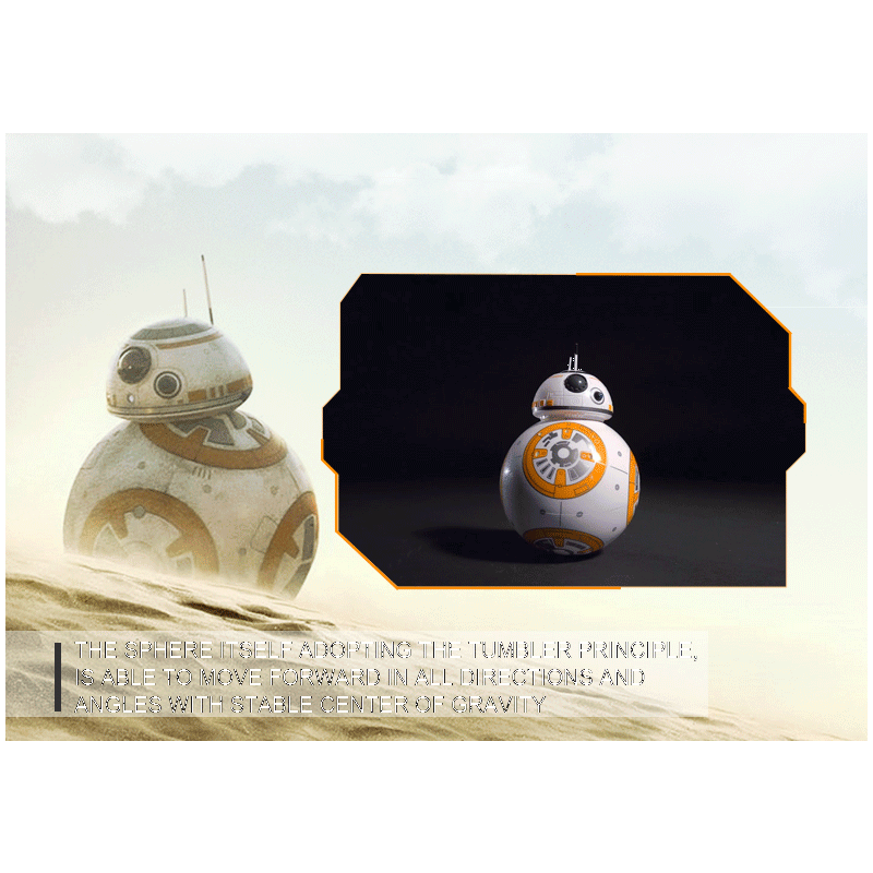 Interaktívny RC BB-8 inteligentný robot s 360° rotáciou a magnetickou suspenziou darček Star Wars pre deti