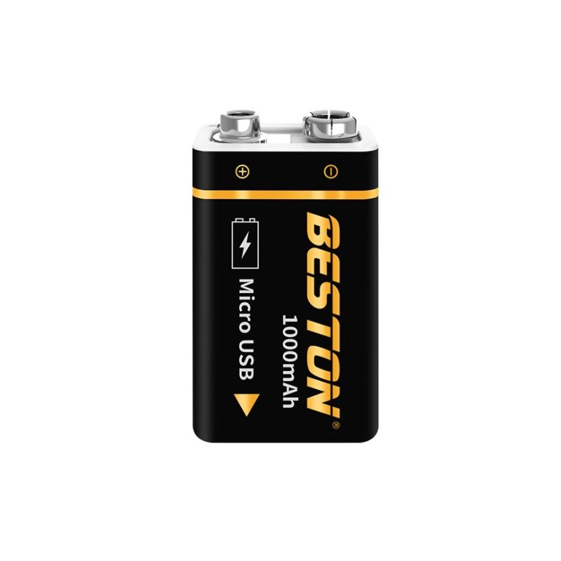 Beston 9V batéria 1000mAh lítiová micro USB nabíjateľná batéria pre RC modely ekologická voľba