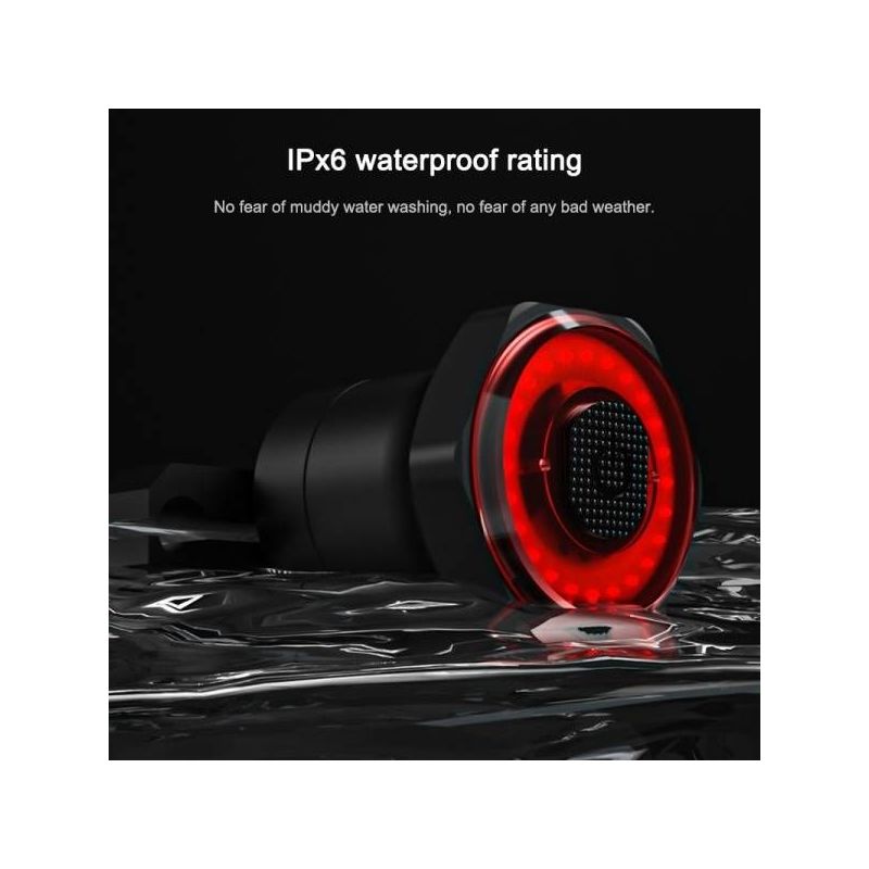 MEROCA MX2 inteligentné senzorové brzdové zadné svetlo MTB svetlo na horské a cestné bicykle USB nabíjanie LED