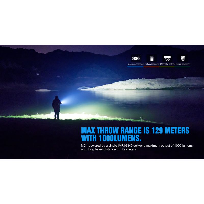 TrustFire MC1 Baton XP-L HI 1000 lúmenová LED baterka kompaktná mini EDC prívesok na kľúče magnetické nabíjanie