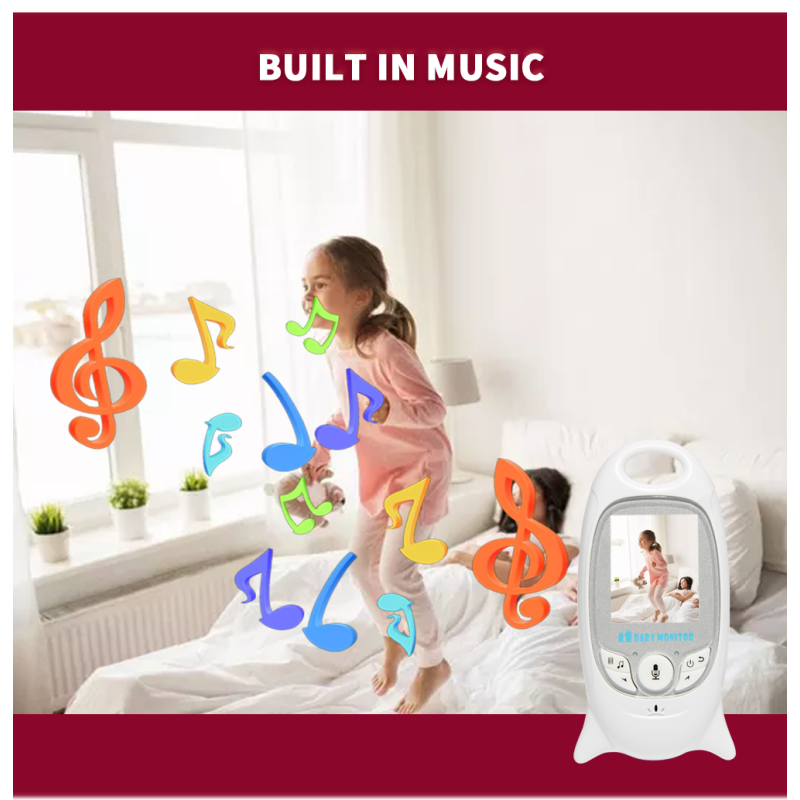 VB601 bezdrôtový video monitor 2.4g babysitter s obojsmernou komunikáciou nočné videnie monitorovanie teploty