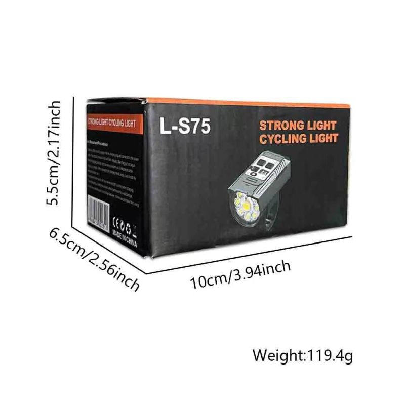 Výkonné 9 LED Predné svetlo na bicykel. Vodotesné a USB-C nabíjateľné pre bezpečnosť.