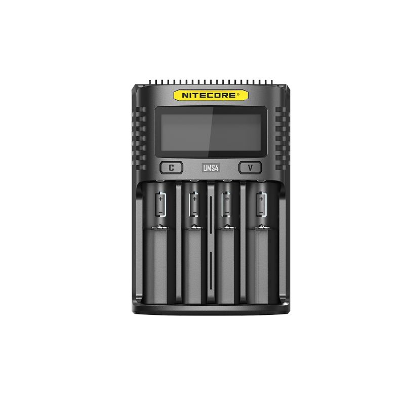 Nitecore UMS4 inteligentná USB nabíjačka so štyrmi slotmi pre 18650 21700 rýchle nabíjanie a USB-C vstup
